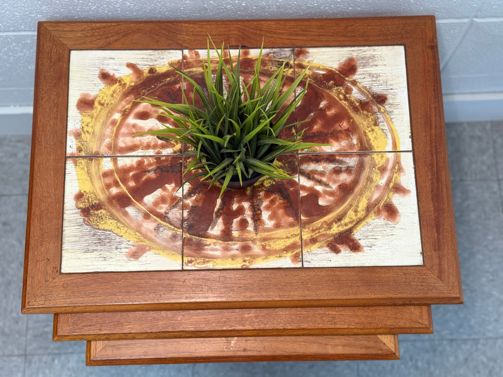 Teak & Tile nesting tables