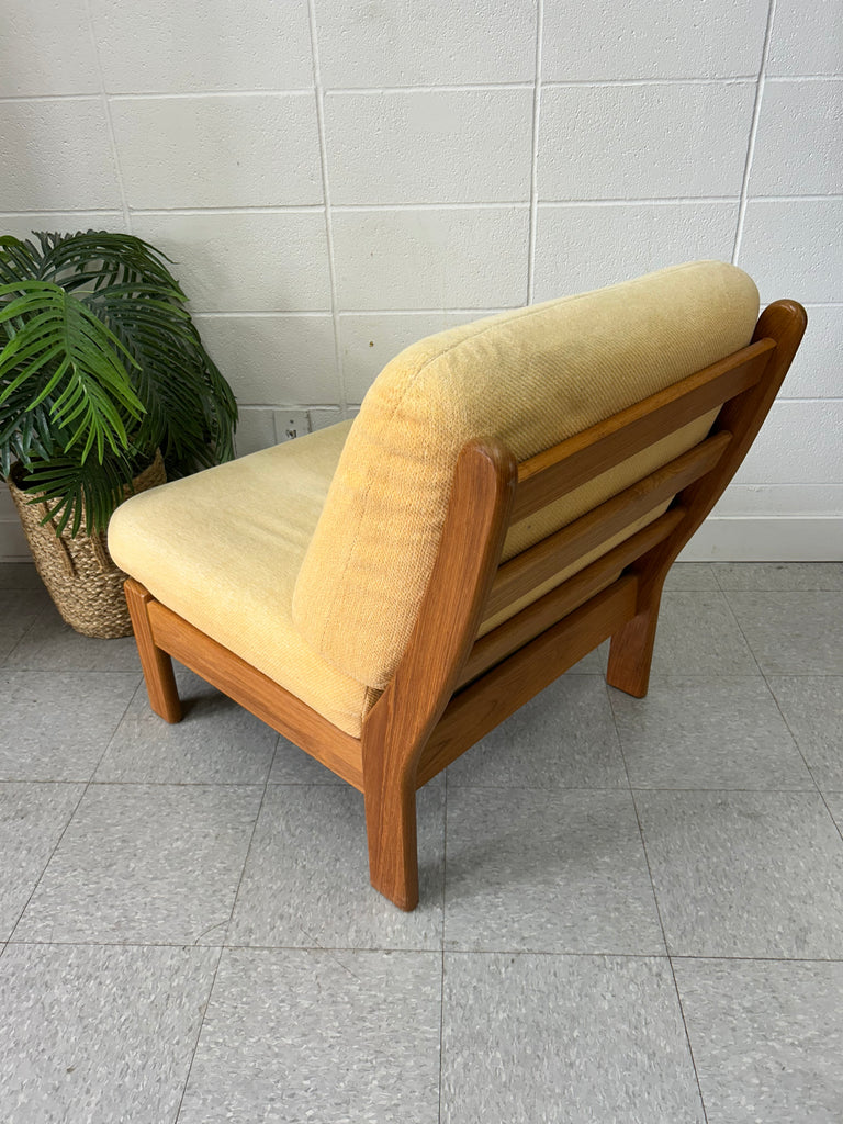 Teak chair pair