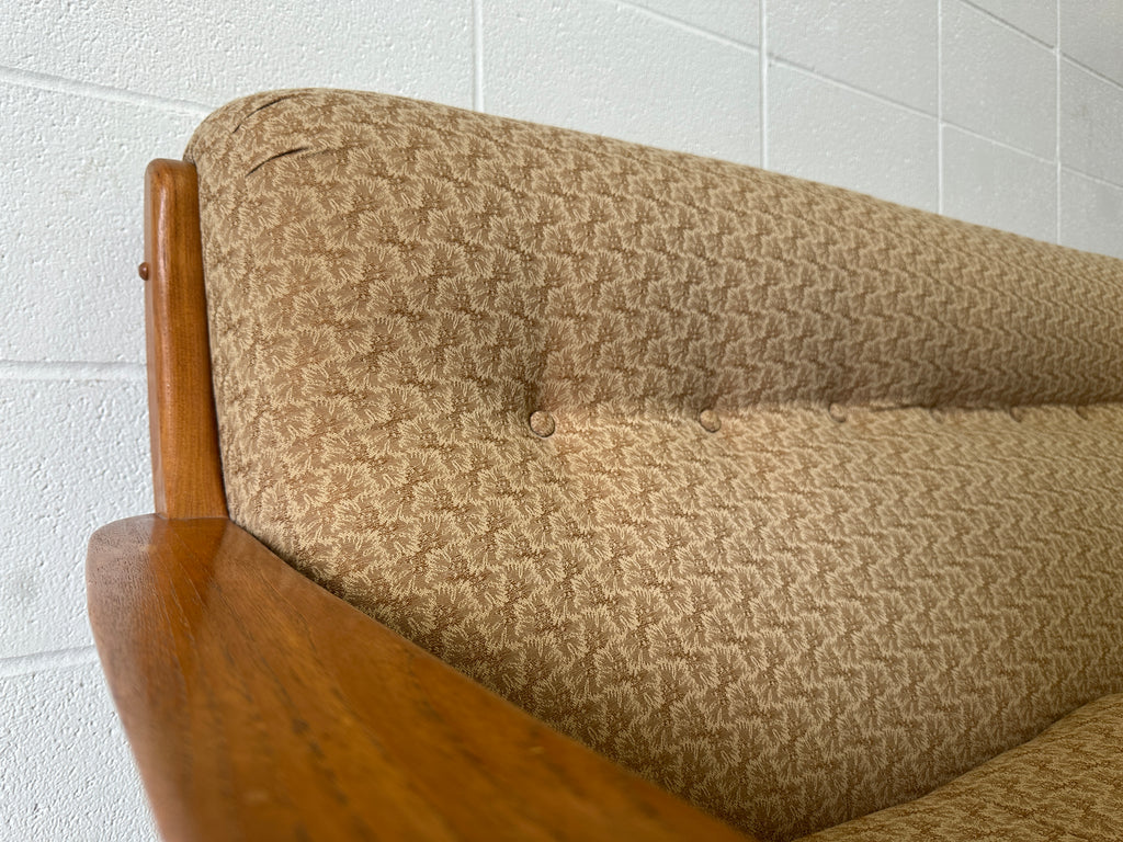 Three-seater teak couch