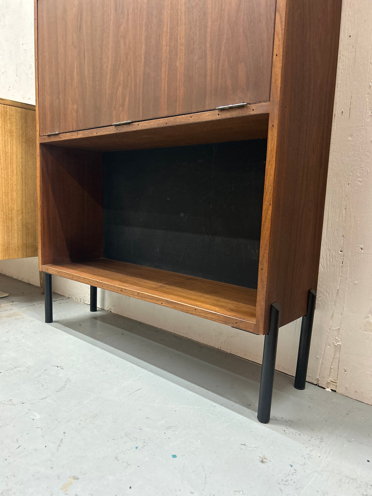 Walnut book case cabinet