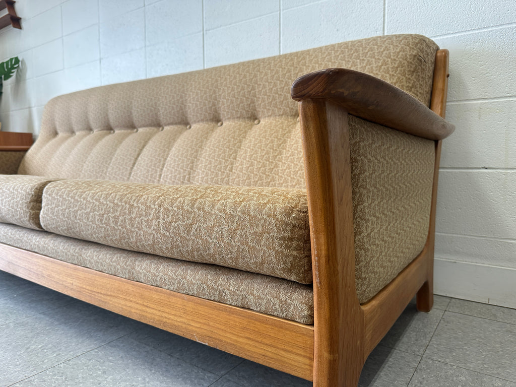 Three-seater teak couch
