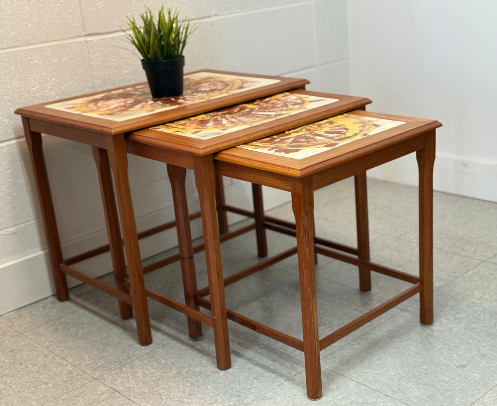 Teak & Tile nesting tables
