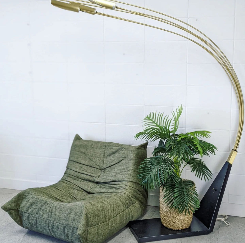 Slouch chair and ottoman