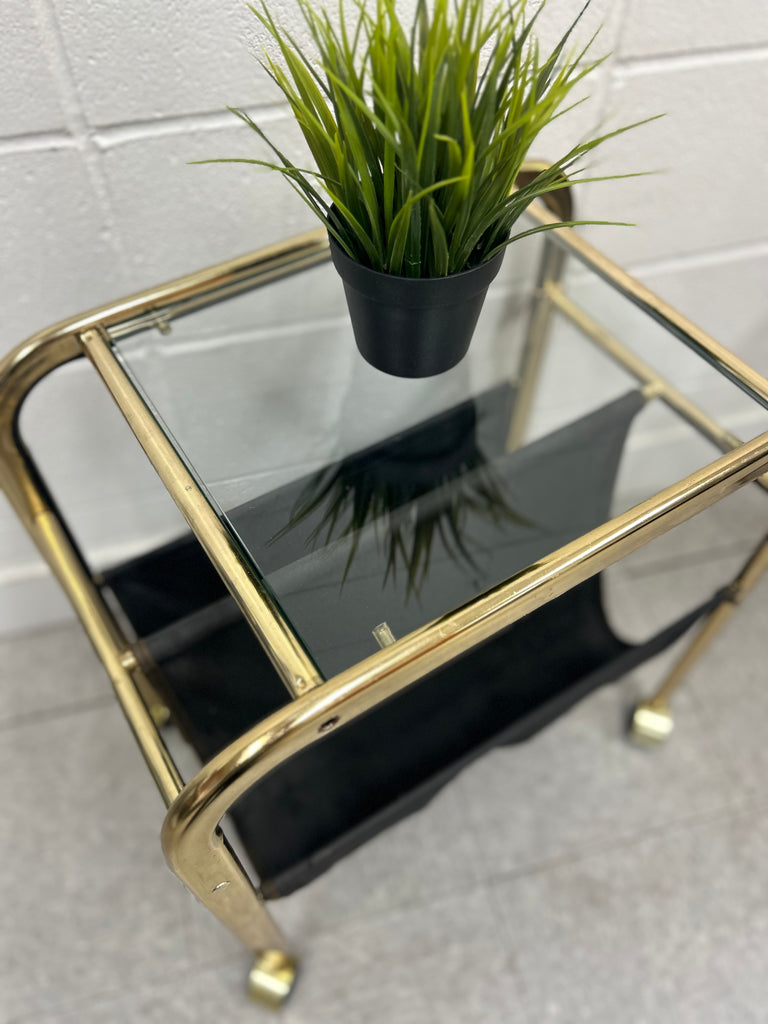 Brass magazine table