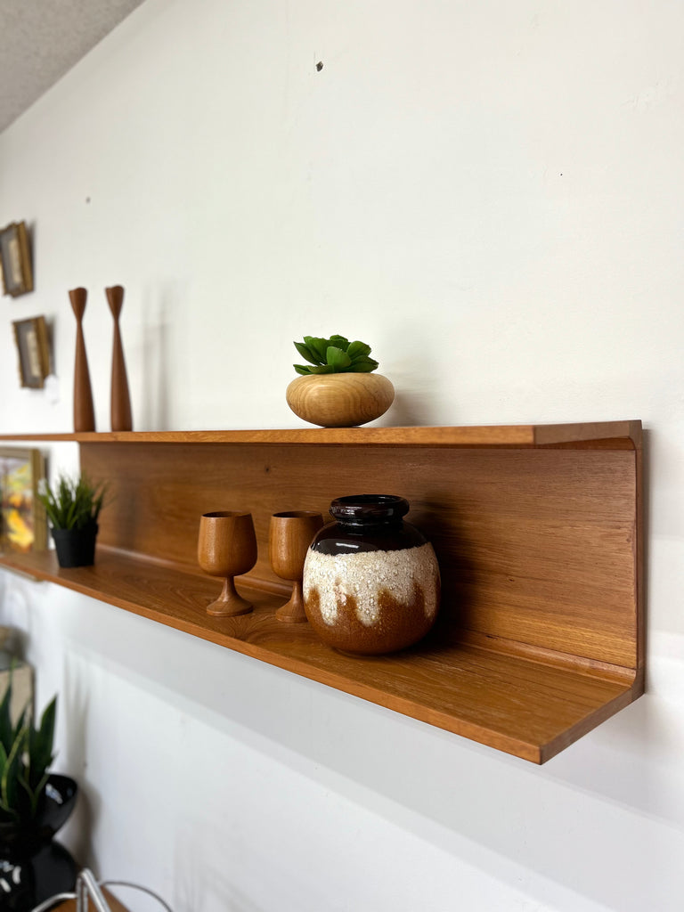 Danish teak floating shelf