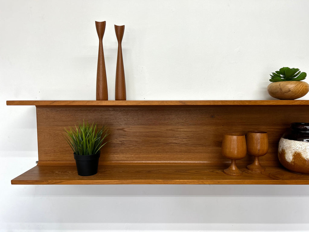 Danish teak floating shelf