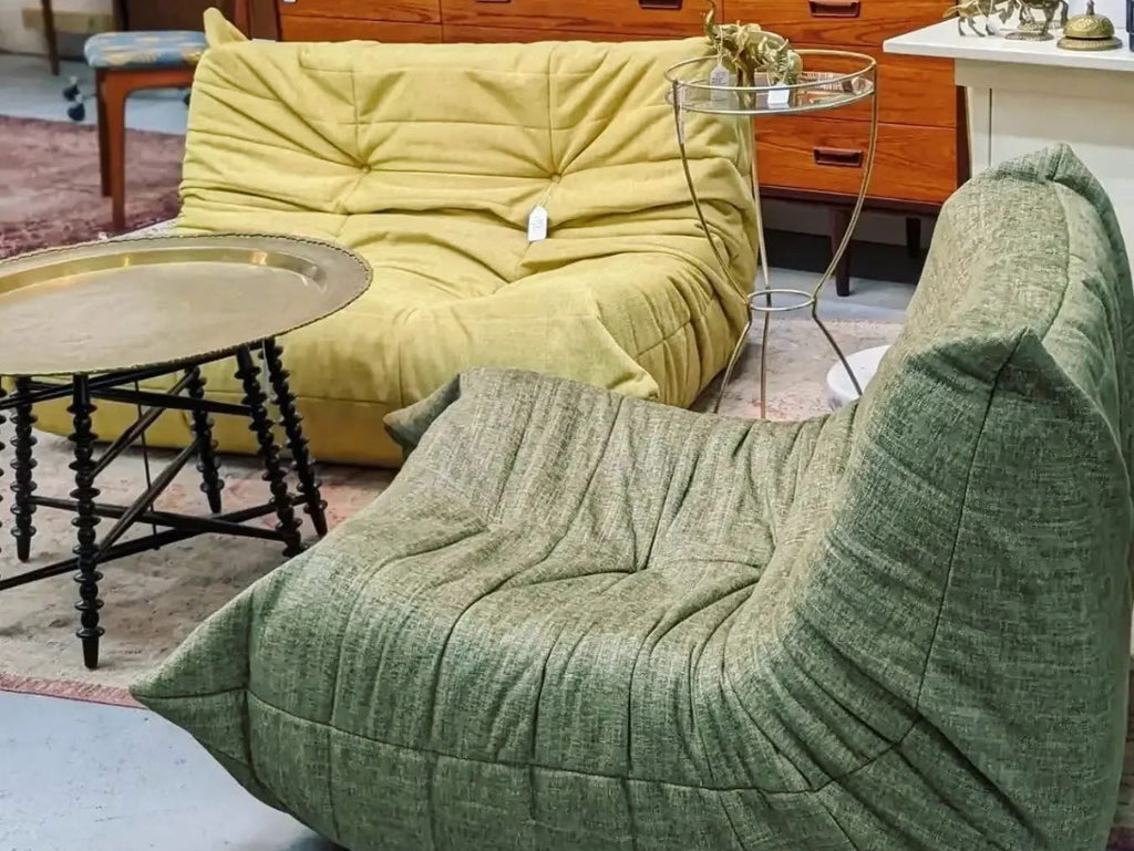 Slouch chair and ottoman