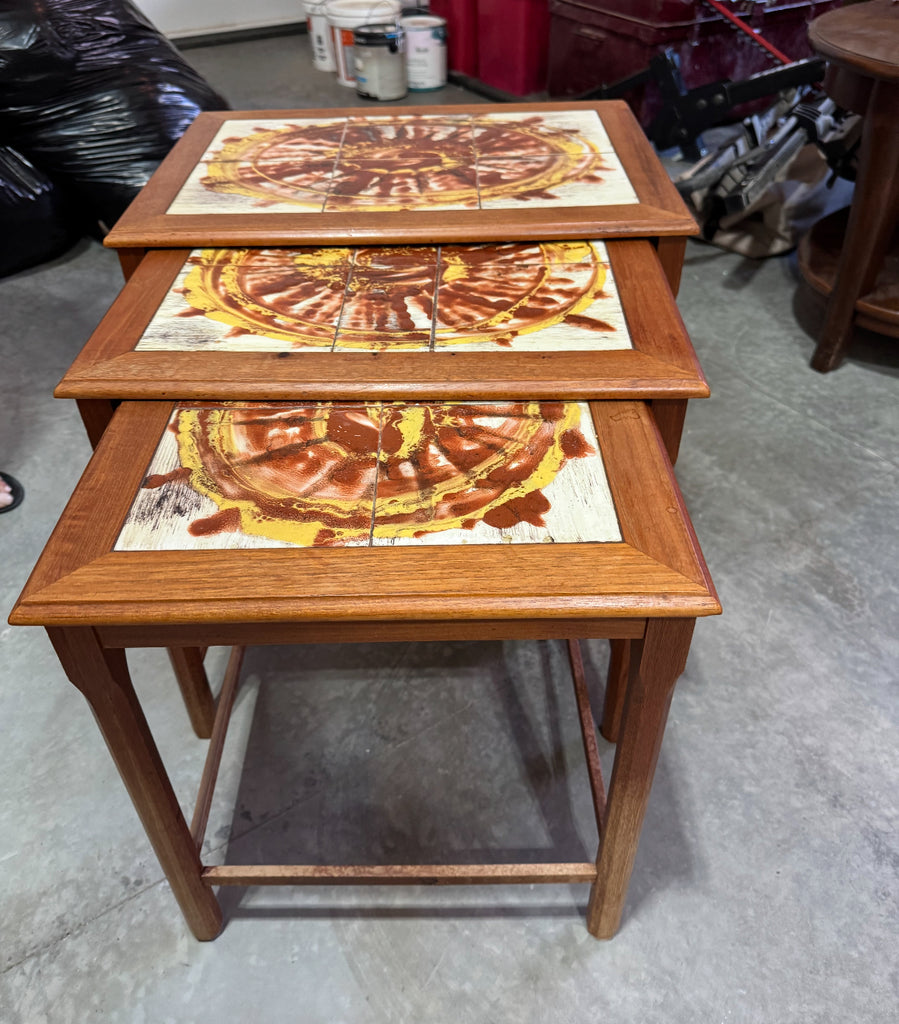 Teak & Tile nesting tables