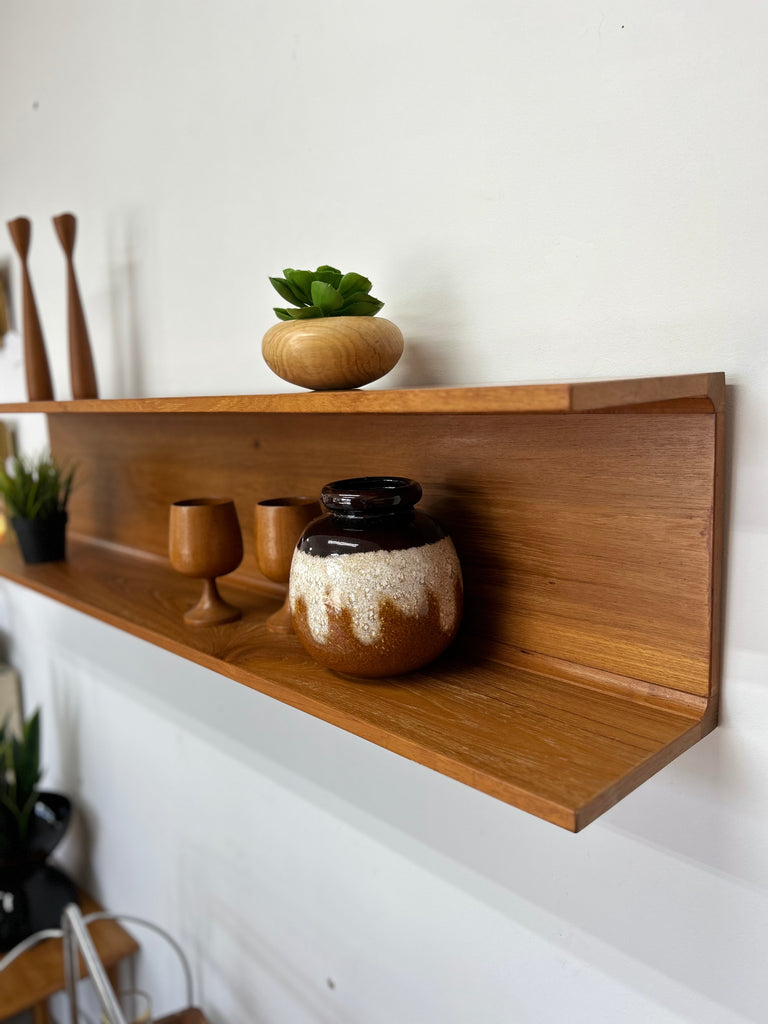 Danish teak floating shelf