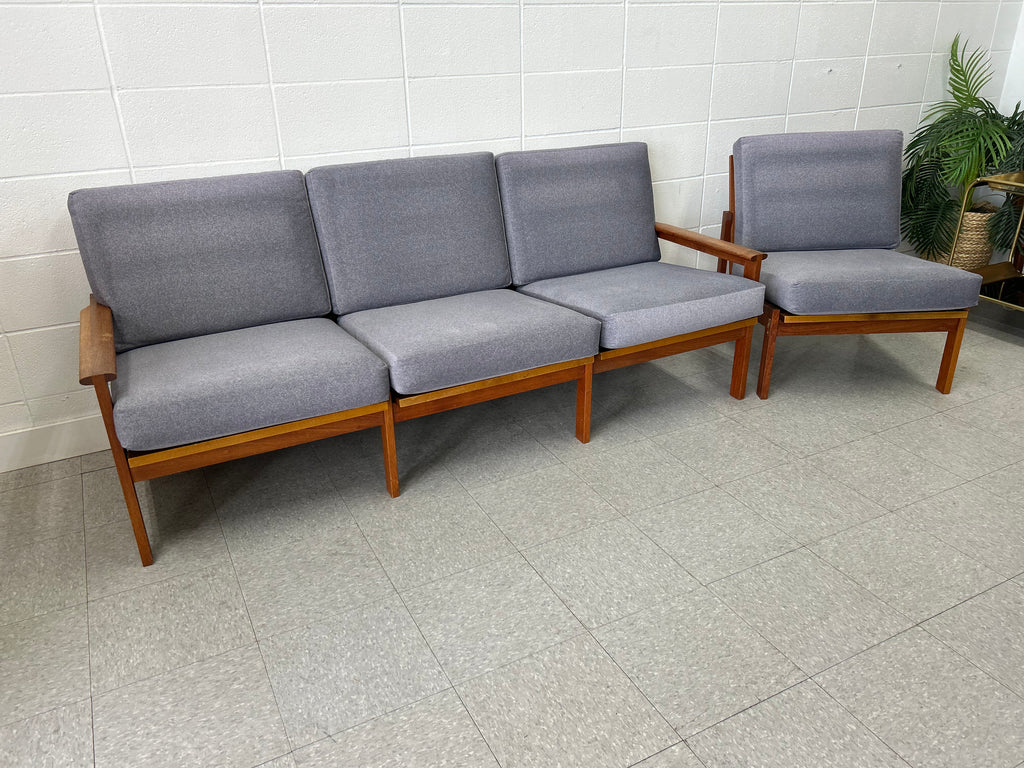 Danish teak couch set