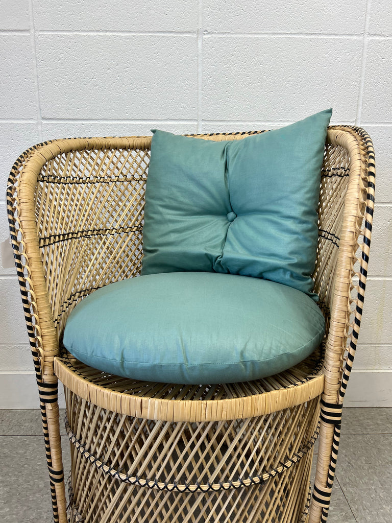Small wicker peacock chair