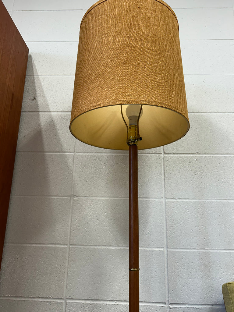 Teak floor lamp