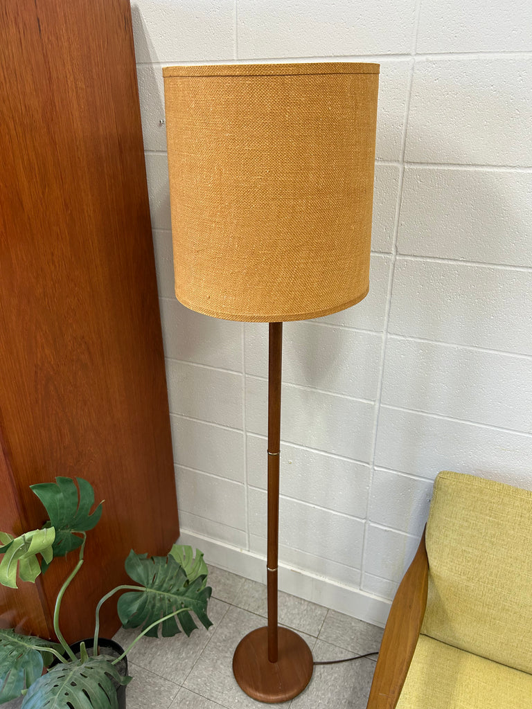 Teak floor lamp