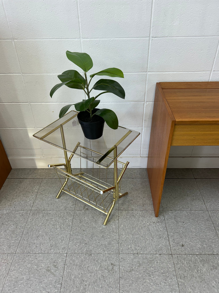 Brass magazine table