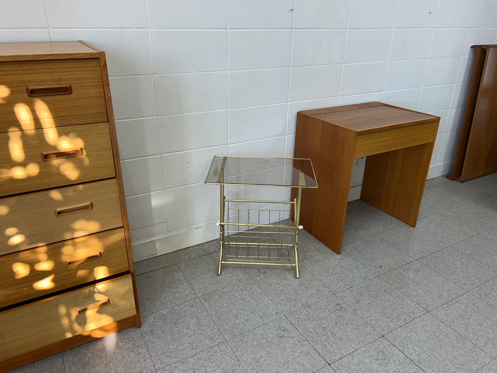 Brass magazine table