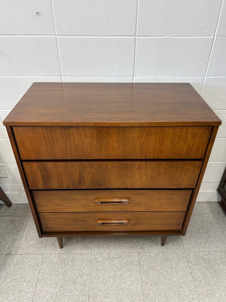 Walnut four drawer dresser