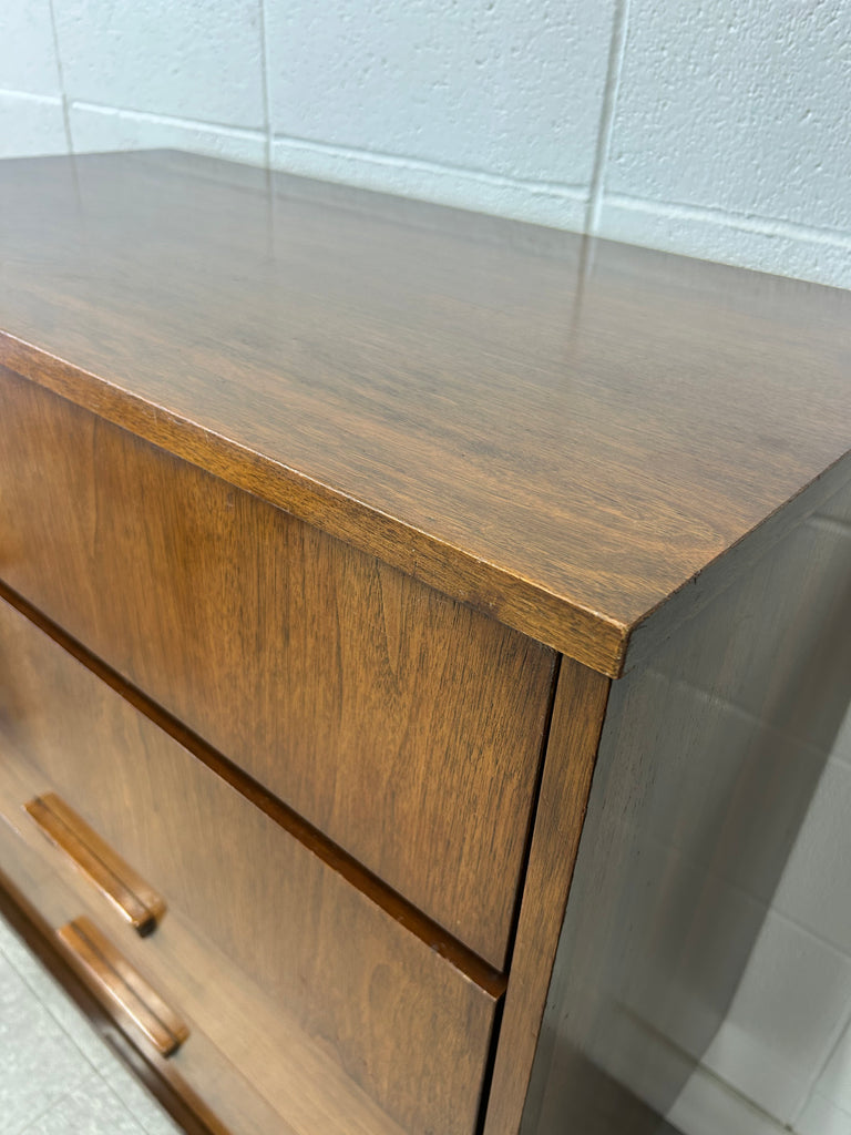 Walnut four drawer dresser