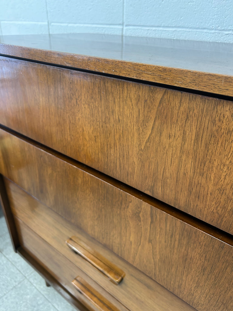 Walnut four drawer dresser