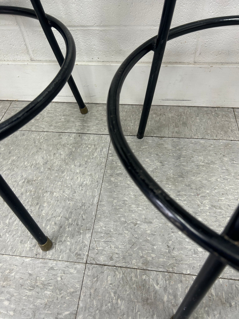 Wicker bar stool pair