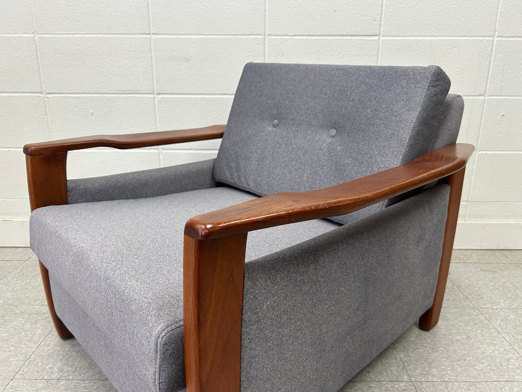 Restored teak armchair