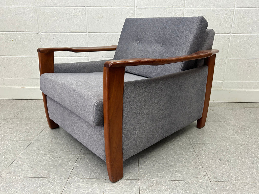 Restored teak armchair