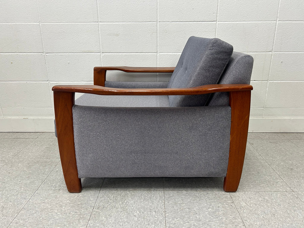 Restored teak armchair