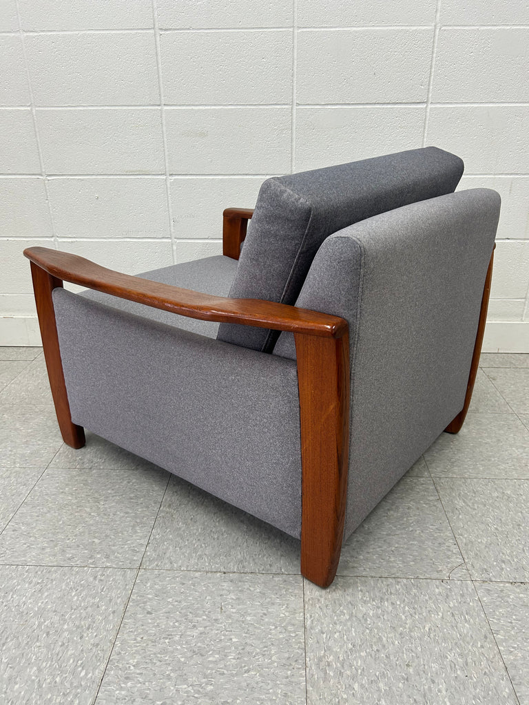 Restored teak armchair