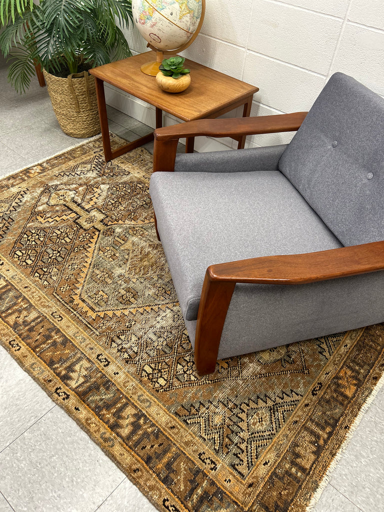 Restored teak armchair